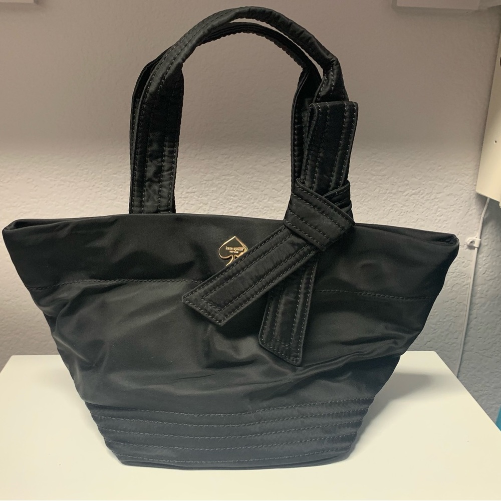 Kate Spade black vinyl tote